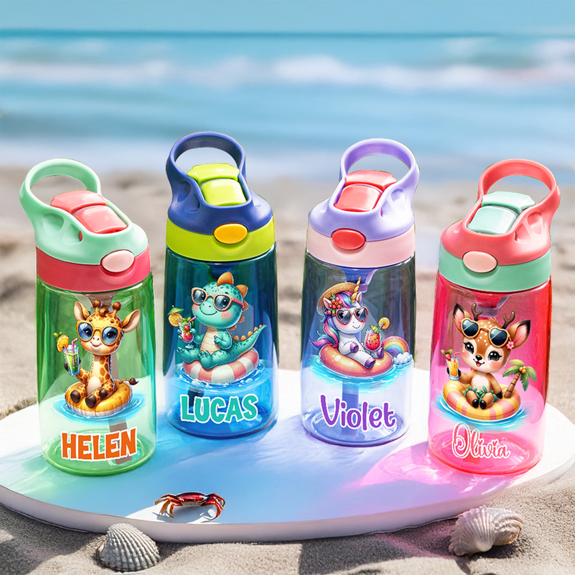 Botella de agua para niños de 16 oz personalizada con nombre Regalo de cumpleaños de vuelta al cole para niños y niñas
