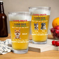 Vaso de Cerveza Personalizado The Best Dog Dad 3D Cartoon Dog 16 oz con 1-4 Nombres Feliz Regalo del Día del Padre para Papá Perro Amante de la Cerveza
