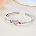 Personalizado nudo de amor circón Birthstones pulsera con nombre grabado cumpleaños aniversario San Valentín Día de regalo para las mujeres