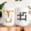 Personalizada Humor Pollo Crucigrama Juego 11 oz 15 oz Taza de Cerámica con Texto Equipo Cumpleaños Regalo para Colegas Amigos