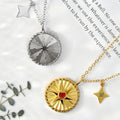 Hexagrama personalizado Guardián Energía Medalla Collar con Piedra de Nacimiento y la Inicial Dainty Familia Joyería Cumpleaños Aniversario Regalo para Mujeres Hombres
