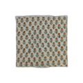 Beige Spring Floral Hand Block Printed Cotton Napkins