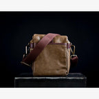 Berlin Olive Green Waxed Canvas Camera Bag