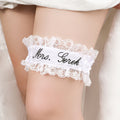Personalizado Multicolor Bordado Lazo de Encaje Liga de Boda con Texto Boda Regalo de Ducha Nupcial para la Novia