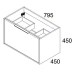BATHME ONE Conjunto Mueble de Baño Completo 80 cm Blanco