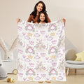 Personalizado lindo castillo princesa mariposa suave manta Swaddle y nudo sombrero con nombre Baby Shower regalo de cumpleaños para los recién nacidos