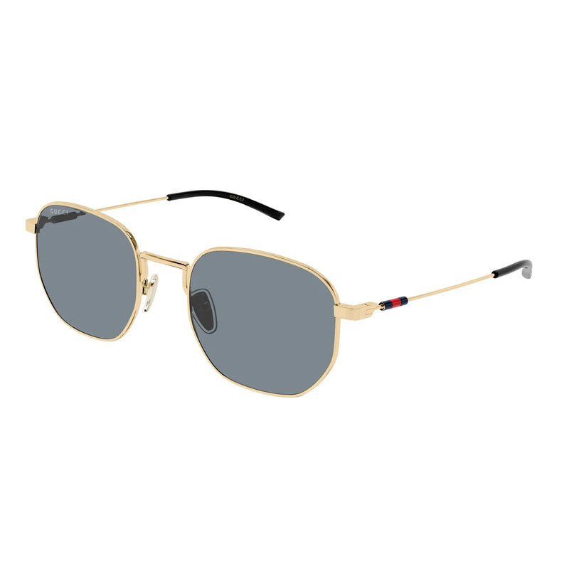 Gucci Octagonal Frame Sunglasses — Gold