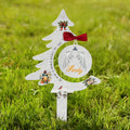 Árbol de Navidad personalizado con alas de ángel en el cementerio Decoración de lápida con nombre y texto Regalo de Navidad para honrar a la familia fallecida