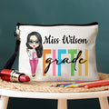 Bolsa de cosméticos personalizada con nombre y pulsera para el Día del Maestro Regalo de agradecimiento para profesores
