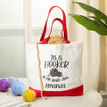 Bolsa de tela personalizada I Am a Hooker in My Spare Time Knitting Tote Bag with Name Mother's Day Funny Gift for Crocheters Yarn Lovers