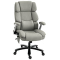 Big & Tall Office Chair 400 lb with Airbag Lumbar, Flip-Up Arms - Light Gray