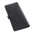 Flower of Life Embossed Black Leather Wallet Freila