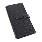 Flower of Life Embossed Black Leather Wallet Freila