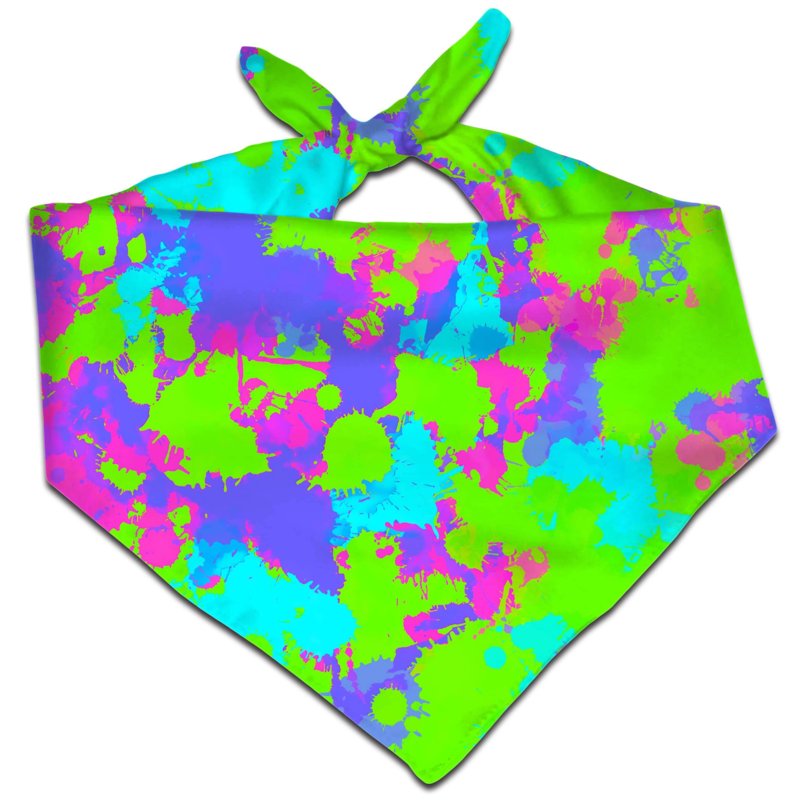 90s Neon Paint Splatter Bandana
