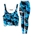 Aqua Rave Crop Top and Leggings Combo
