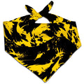 Black and Yellow Paint Splatter Bandana