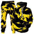 Black and Yellow Paint Splatter Hoodie and Joggers Combo