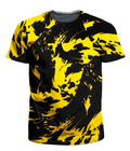 Black and Yellow Paint Splatter Men's T-Shirt