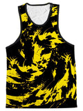 Black and Yellow Paint Splatter Men's Tank
