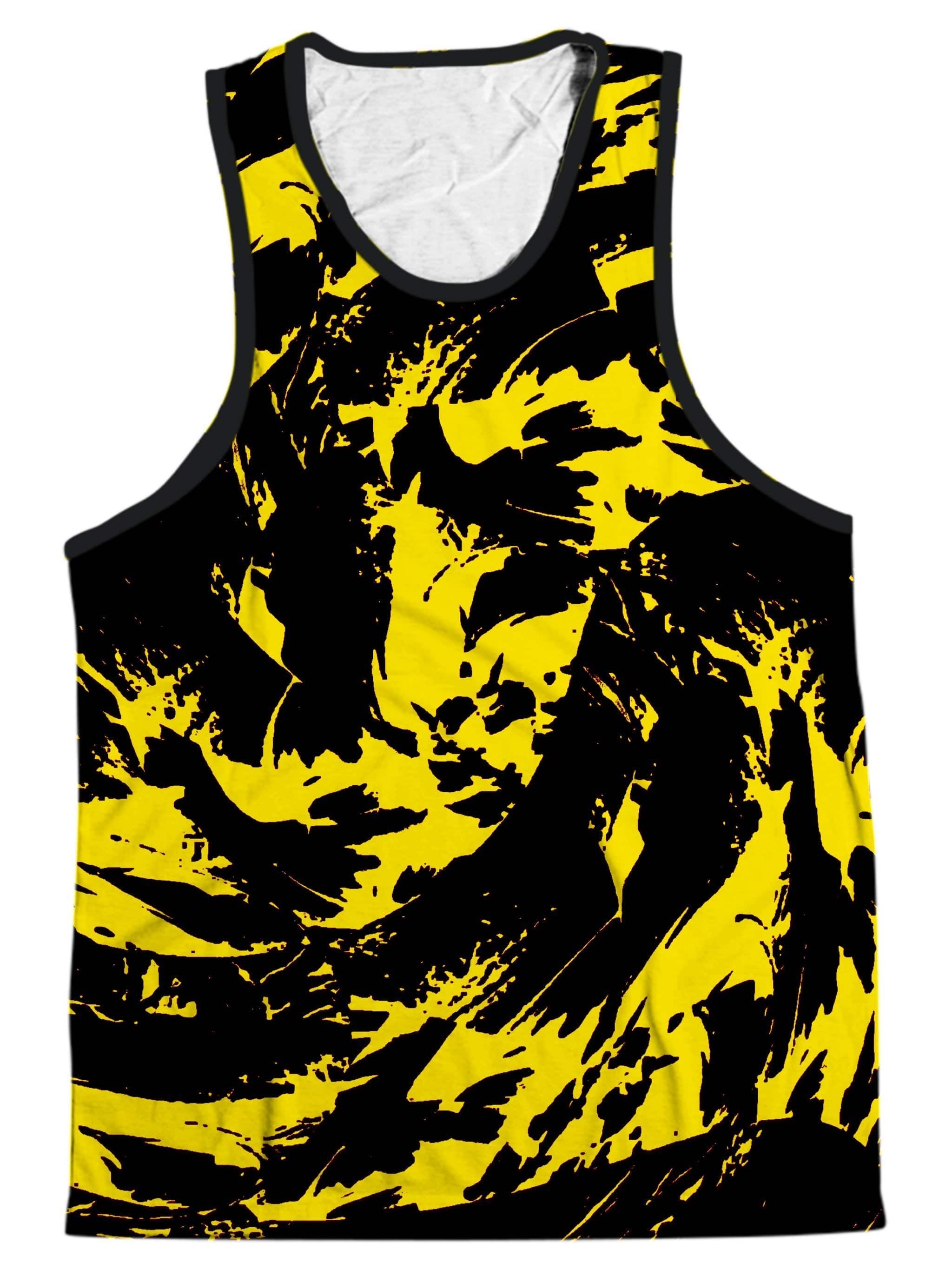 Black and Yellow Paint Splatter Men's Tank