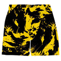 Black and Yellow Paint Splatter Weekend Shorts