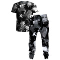 Black White and Grey Paint Splatter T-Shirt and Joggers Combo