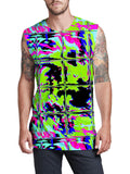 Blacklight Rave Glitch Men's Muscle Tank