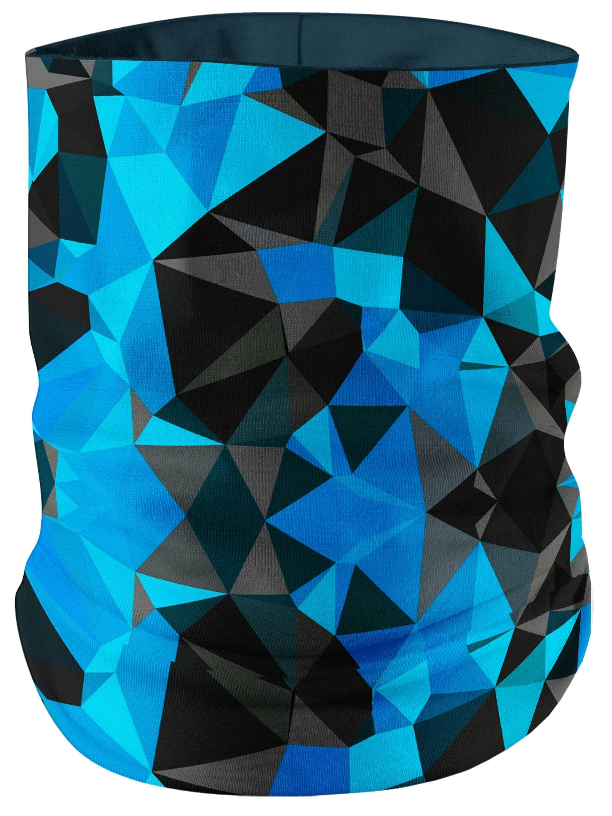 Blue and Black Geo Bandana Mask