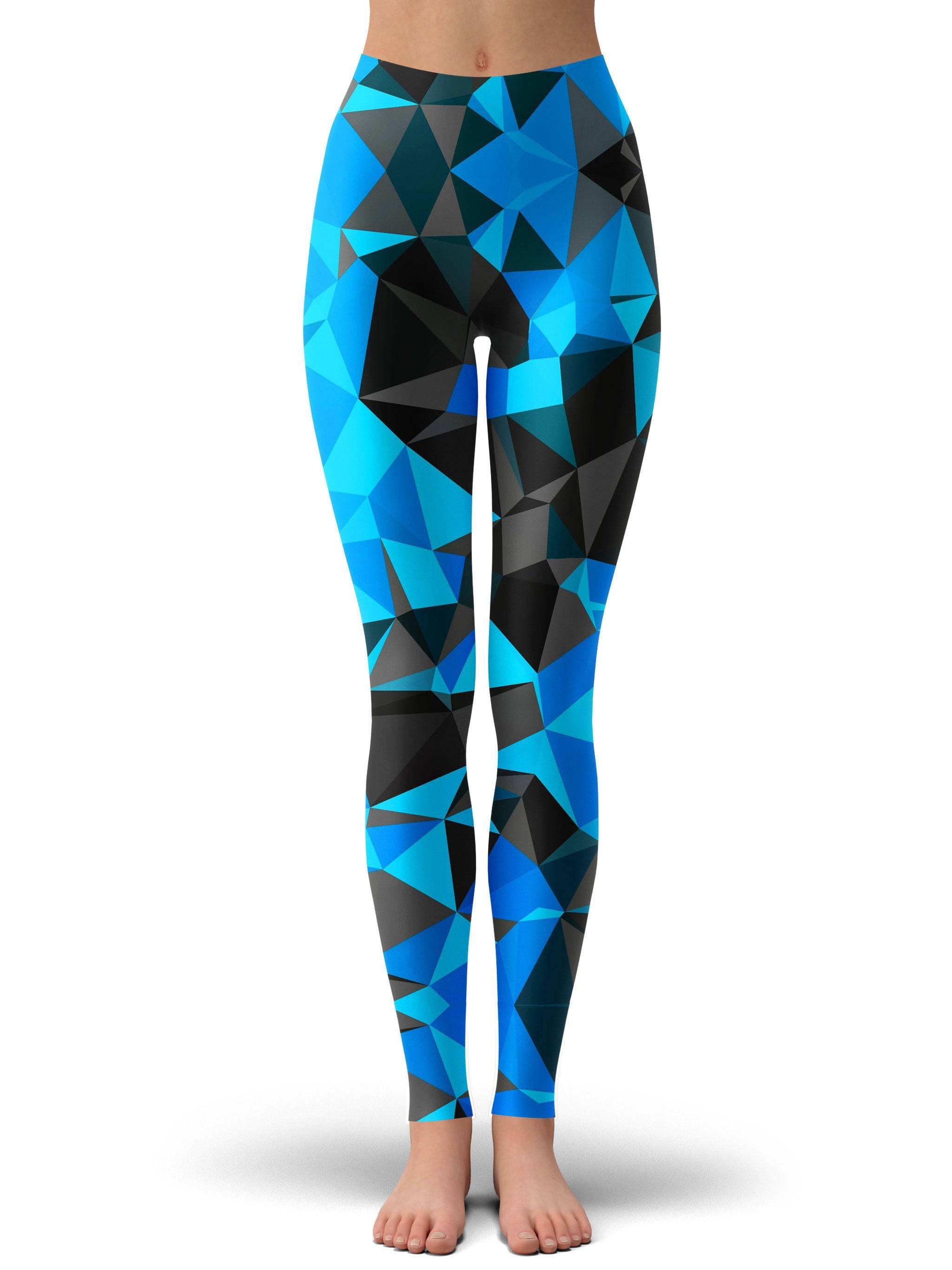 Blue and Black Geo Leggings