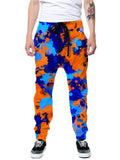 Blue and Orange Paint Splatter 2 Joggers