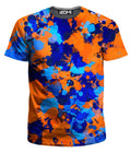 Blue and Orange Paint Splatter 2 Men's T-Shirt
