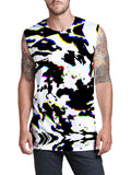 Cow Hide Print Rave Drip Men's Muscle Tank