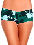 Emerald Teal Paint Splatter Booty Shorts