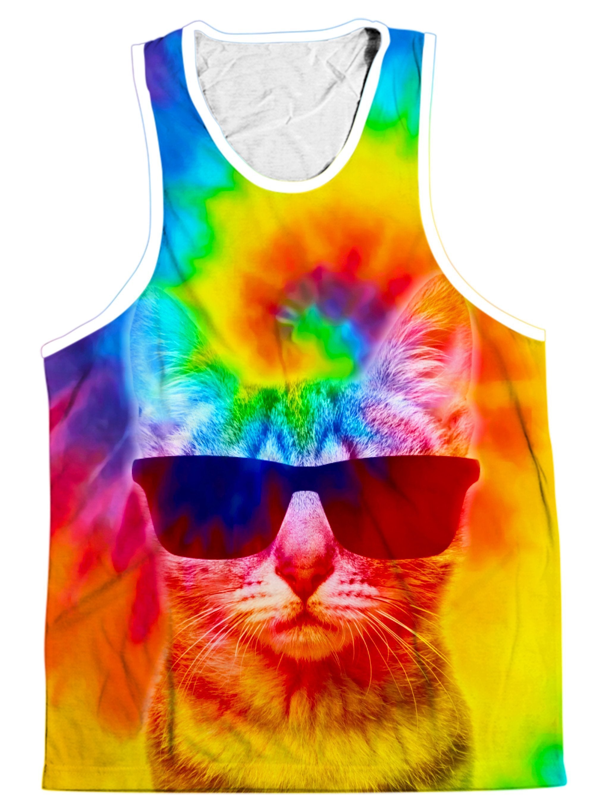 Kitten Tie-Dye Men's Tank