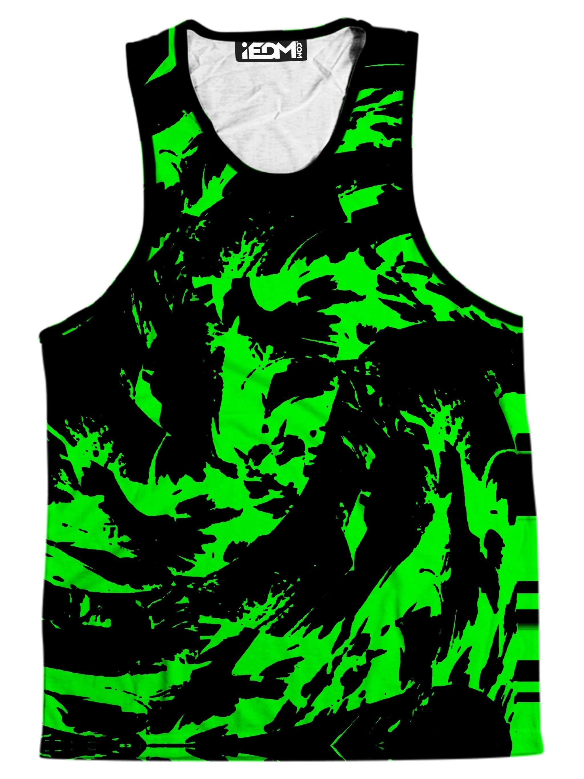 Neon Graffiti Paint Splatter Men's Tank