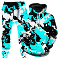 Oil Spill Rave Camo Hoodie and Joggers Combo