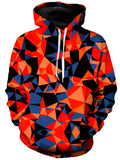 Orange and Black Geo Unisex Hoodie