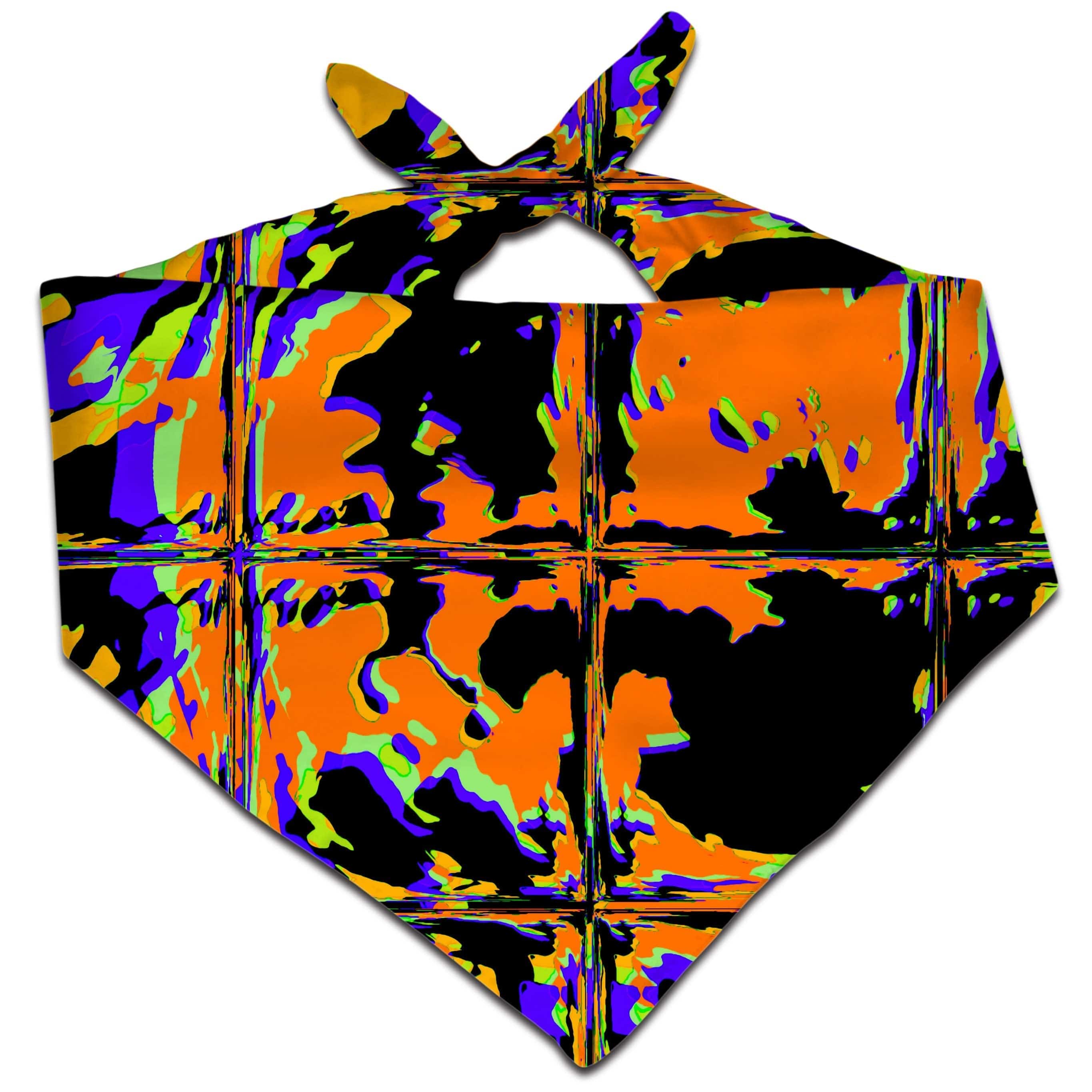 Orange Violet Rave Glitch Bandana