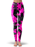 Pink and Black Geo Leggings