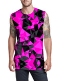 Pink and Black Geo Men's Muscle Tank