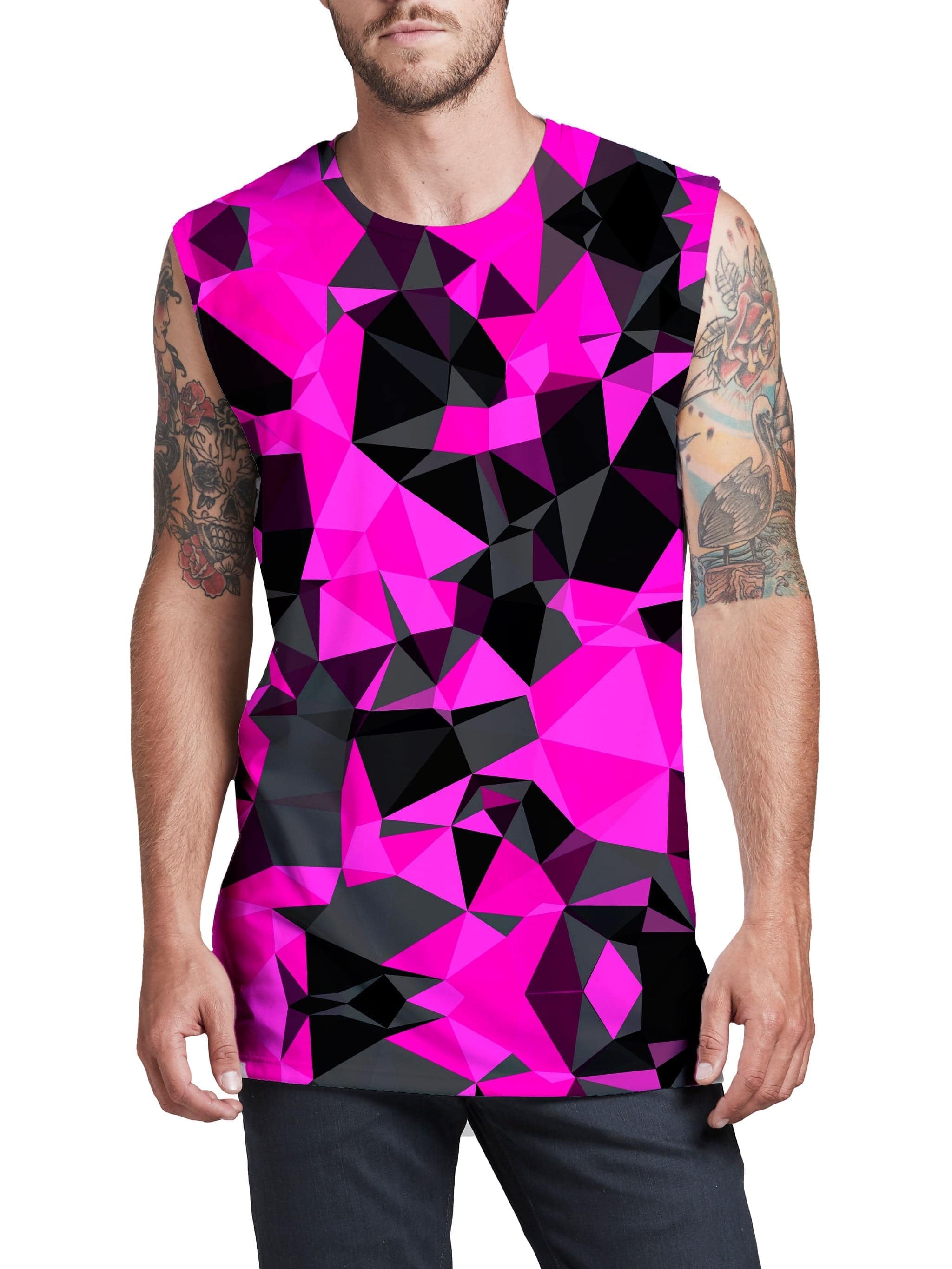 Pink and Black Geo Men's Muscle Tank