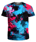 Pink and Blue Paint Splatter Men's T-Shirt