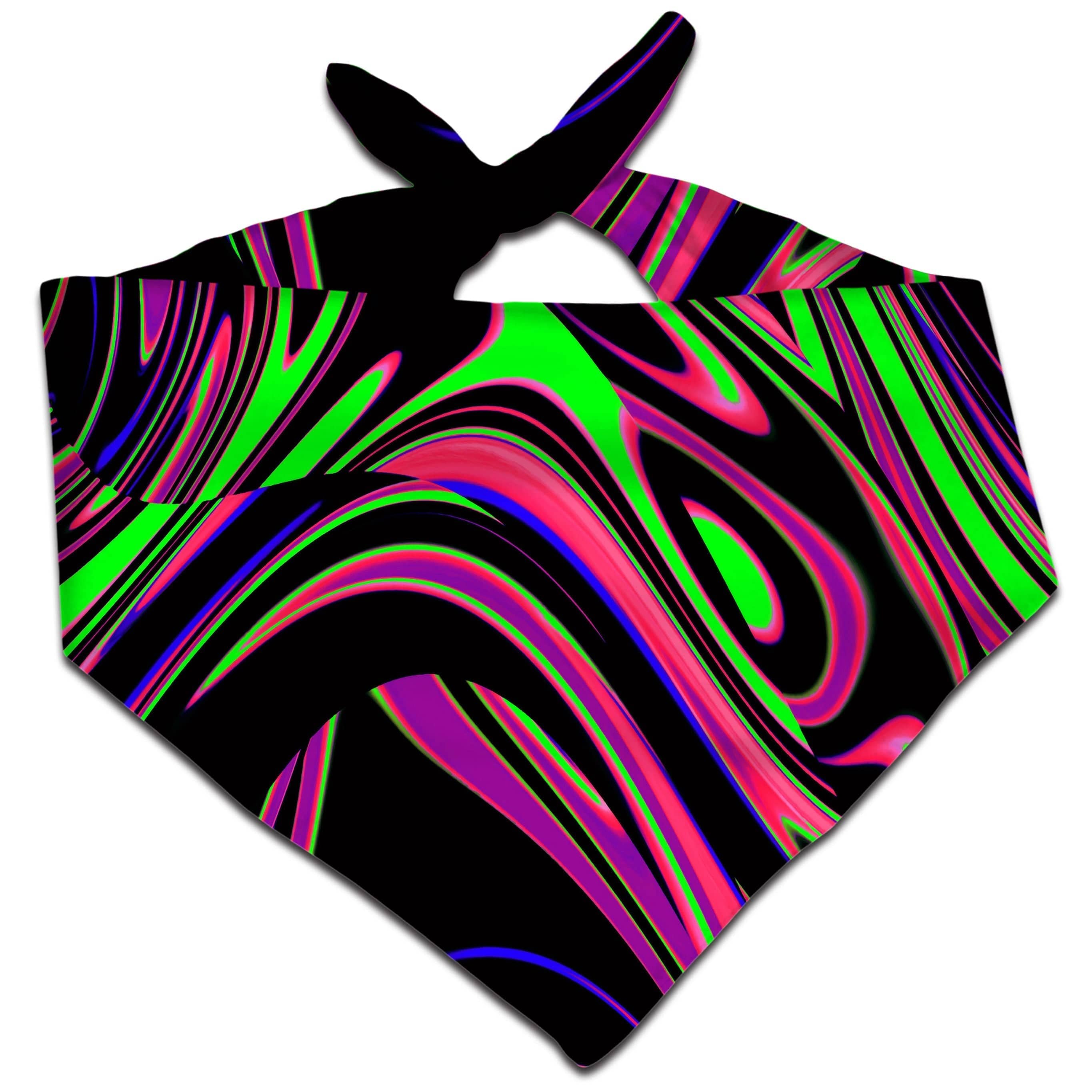 Pink and Green Blackout Drip Bandana