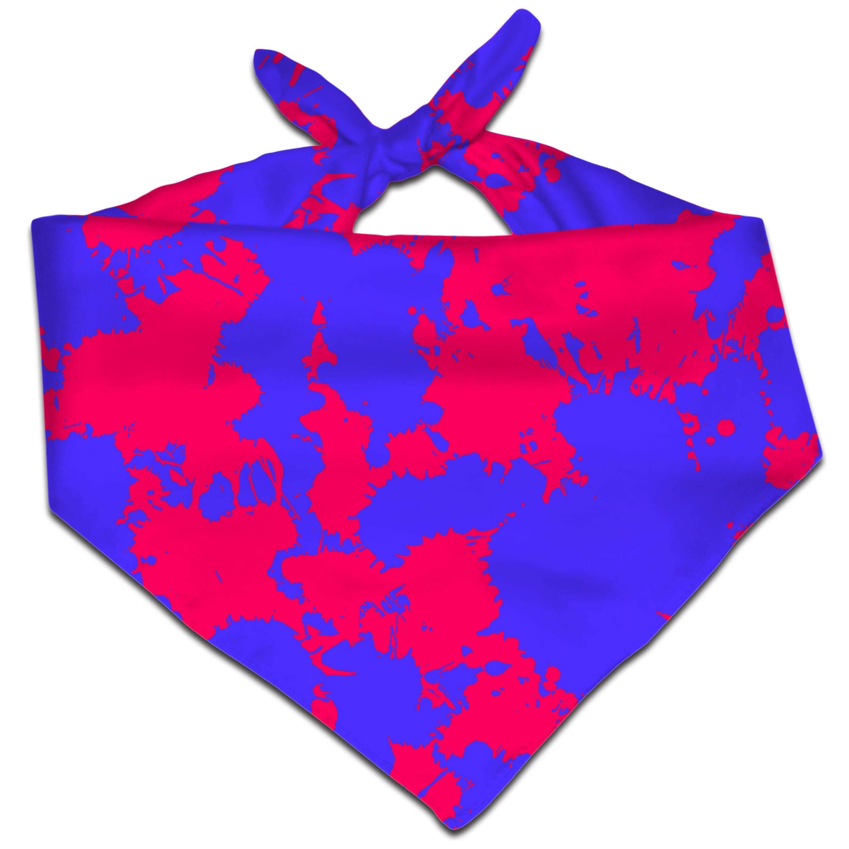 Pink and Violet Paint Splatter Bandana