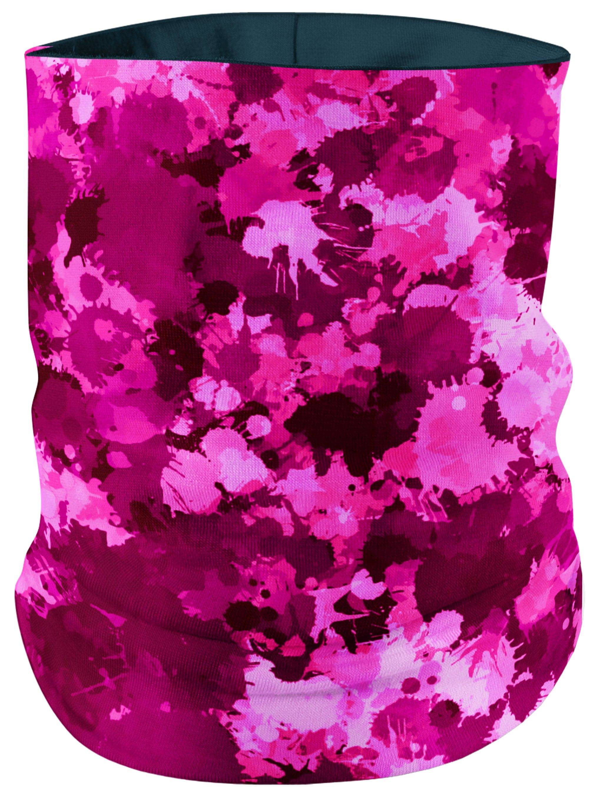 Pink Berry Paint Splatter Bandana Mask