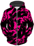 Pink Swirl Unisex Zip-Up Hoodie