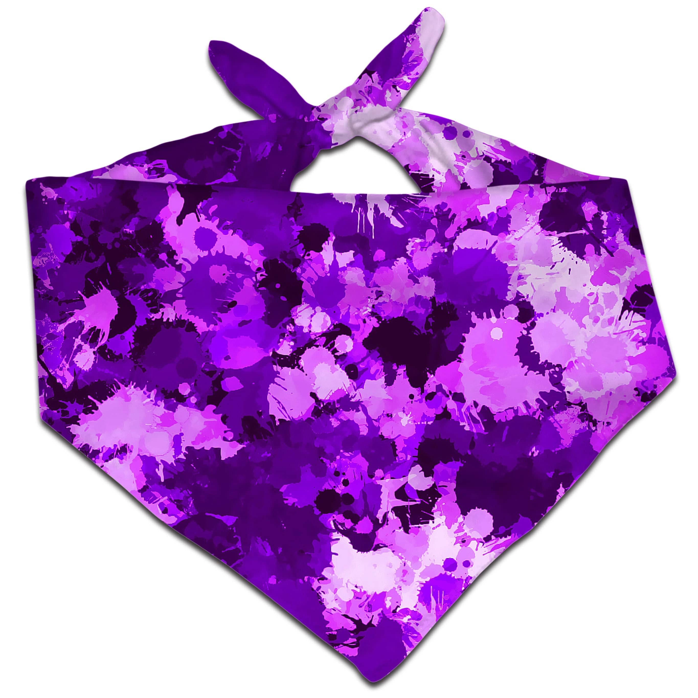 Purple Paint Splatter Bandana