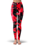 Red and Black Geo Leggings