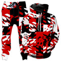Red Digital Hoodie and Joggers Combo