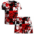 Red Digital T-Shirt and Shorts Combo